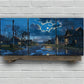 3pcs Dark Clouds Sky River Farmhouse Metal Print Ready to Hang Art