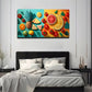 Abstract Fruit Cut Fruit Wall Art Canvas Office Home Room Framed 80x45cm