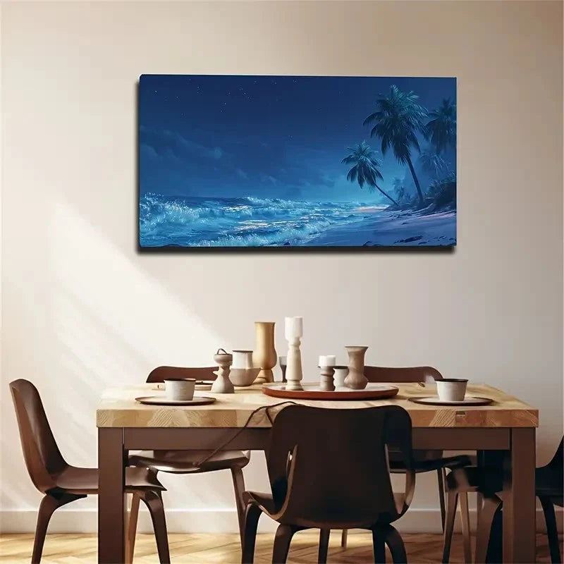 Extra Large Modern Coastal Wall Art Canvas Office Home Room Framed 120x60cm