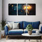 3pcs A Bright Light Bulb Wall Art Set Canvas Framed 40x60cm - High Quality Print 100% Australian Made Wall Canvas Ready to Hang