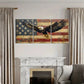 3pcs Vintage American Flag & Bald Eagle Metal Print Ready to Hang Art