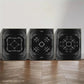 3pcs , Nordic and Asko Symbol, Rior, Metal Print Ready to Hang Art