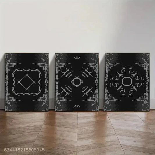 3pcs , Nordic and Asko Symbol, Rior, Metal Print Ready to Hang Art