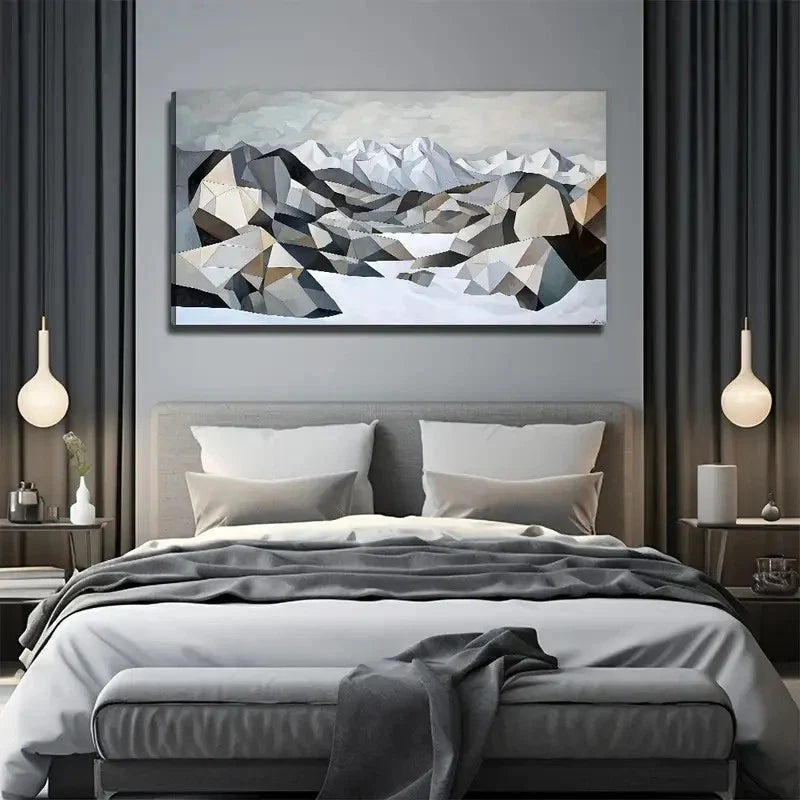 Abstract Stone Mountain Perfect Wall Art Canvas Office Home Room Framed 120x60cm