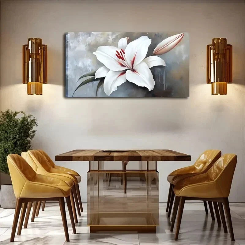 The Petals of A Lilly Beauty Wall Art Canvas Office Home Room Framed 120x60cm