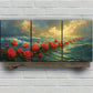 3pcs Rose River Sunset Clouds Metal Print Ready to Hang Art