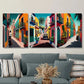 3pcs   Colorful retro Mexican street art, Mexican   Wall Art Set Canvas Framed 40x60cm - High Quality Print 100% Australian Made Wall Canvas Ready to Hang