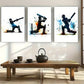 3pcs Sports Art Colorful Posters Dormitory Metal Print Ready to Hang Art