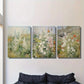 3pcs Vintage Spring Wildflower Field Cheerful Metal Print Ready to Hang Art