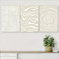 3pcs White Abstract Canvas Framed 40x60cm - High Quality Print 100% Australian Made Wall Canvas Ready to Hang