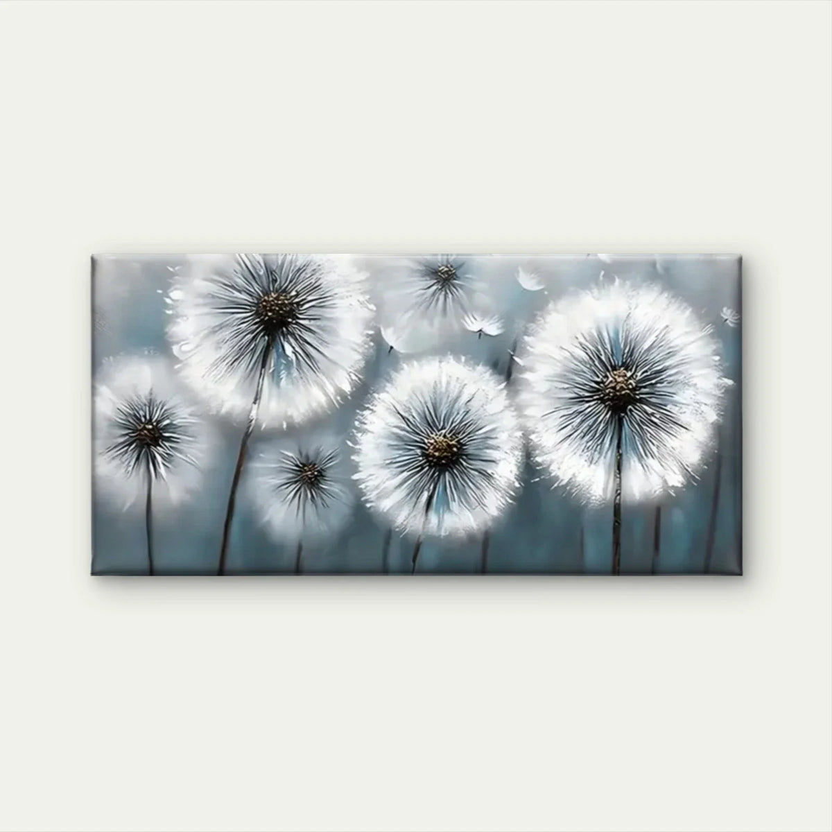 Dendera Flower Abstract Wall Art Canvas Office Home Room Framed 80x45cm