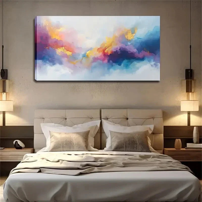 The Form Of Clouds Rich Colors Wall Art Canvas Office Home Room Framed 120x60cm