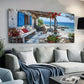 Summer Flowers Beach Sky Wall Art wall canvas office home room framed 80x45cm