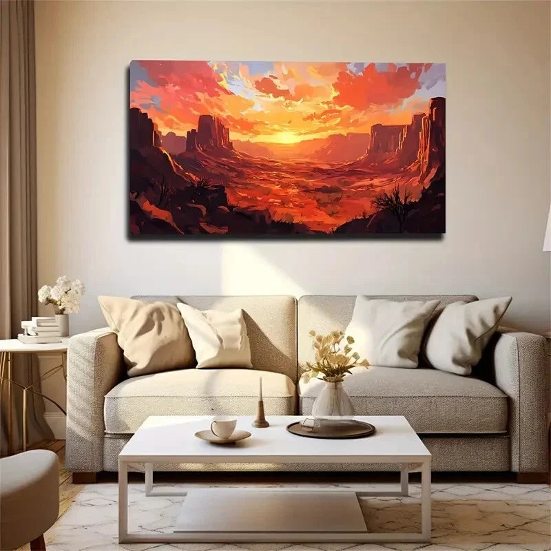 The Desert Is Dotted with Dead Wall Art Canvas Office Home Room Framed 120x60cm