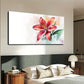 Vibrant Red Lily Watercolor Wall Art canvas office home room framed 120x60cm
