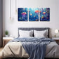 3pcs Jellyfish In The Underwater Wall Art Set Canvas Framed 40x60cm - High Quality Print 100% Australian Made Wall Canvas Ready to Hang