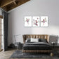 3pcs Butterfly Beauty and Tooth Colorful Metal Print Ready to Hang Art
