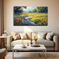 Wildflower Creek Vibrant Lands Wall Art Canvas Office Home Room Framed 120x60cm
