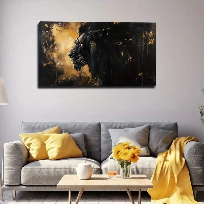 Black Tones Showing Power Wall Art Canvas Office Home Room Framed 120x60cm