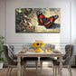A Red Butterfly Wall Art Canvas Office Home Room Framed 80x45cm