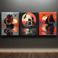 3pcs Sailboat Sunset Nautical Themed Metal Print Ready to Hang Art
