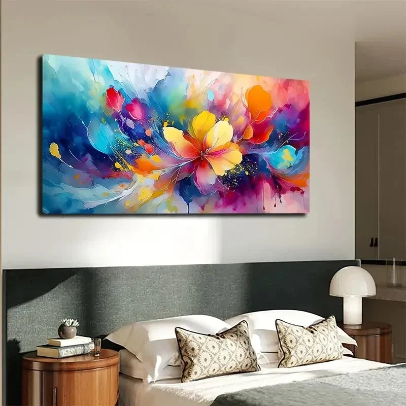 Bohemian Style Solid Pattern Wall Art canvas office home room framed 120x60cm