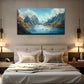 Lake At The Foot Wall Art Canvas Office Home Room Framed 80x45cm