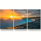 3pcs  Green Niagara Falls Cliff Waterfall Metal Print Ready to Hang Art