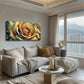 Bohemian Style Golden Rose Wall Art Canvas Office Home Room Framed 120x60cm