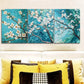 3pcs Green And White Blossoming Almond Trees Metal Print Ready to Hang Art