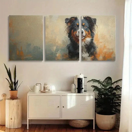3pcs Adorable Dog Metal Print Ready to Hang Art