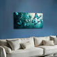 Blue Black Butterflies Foliage Wall Art Canvas Office Home Room Framed 120x60cm