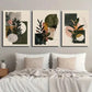 3pcs Geometric Decor with Earthy Tones Wall Art Set Canvas Framed 40x60cm - High Quality Print 100% Australian Made Wall Canvas Ready to Hang
