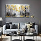 Black Trunk And Yellow Leaves Wall Art Canvas Office Home Room Framed 80x45cm