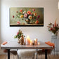 Realistic Blooming Flowers Wall Art canvas office home room framed 120x60cm