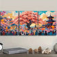 3pcs Traditional Asian Pagoda  Wall Art Set Canvas Framed 40x60cm - High Quality Print 100% Australian Made Wall Canvas Ready to Hang