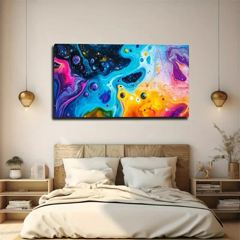 Colorful Vibrant Abstract Wall Art Canvas Office Home Room Framed 120x60cm
