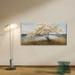 Elegant White Blossoms Tree Wall Art Canvas Office Home Room Framed 80x45cm