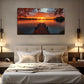 Serene Sunset Landscape Wall Art canvas office home room framed 120x60cm