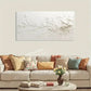 Calm Abstract White Flower wall canvas office home room framed 120x60cm