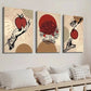 3pcs Abstract Plant and Tree Apple Tree Wall Art Set Canvas Framed 40x60cm - High Quality Print 100% Australian Made Wall Canvas Ready to Hang