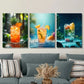 3pcs Vibrant Summer Drink Artwork, Fashionable Metal Print Ready to Hang Art