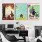 3pcs Elderly Couple Theme, Metal Print Ready to Hang Art