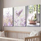 3pcs Lavender in Basket & Bee Decor Wall Art Set Canvas Framed 40x60cm - High Quality Print 100% Australian Made Wall Canvas Ready to Hang