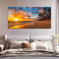 Palm Trees And Ocean View Wall Art Canvas Office Home Room Framed 120x60cm