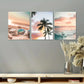 3pcs Coastal Art Prints Pampas Print Beach Prints Metal Print Ready to Hang Art
