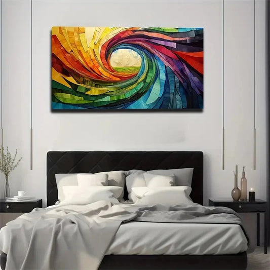 Colorful Spiral Structure Wall Art Canvas Office Home Room Framed 120x60cm