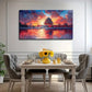 Ancient Building At Sunset Wall Art Canvas Office Home Room Framed 80x45cm