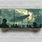 3pcs Whale Silhouette White Clouds Peoples Metal Print Ready to Hang Art