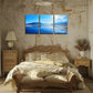 3pcs Clear Blue Skies And Lakes Wall Art Set Canvas Framed 60x90cm - High Quality Print 100% Australian Made Wall Canvas Ready to Hang